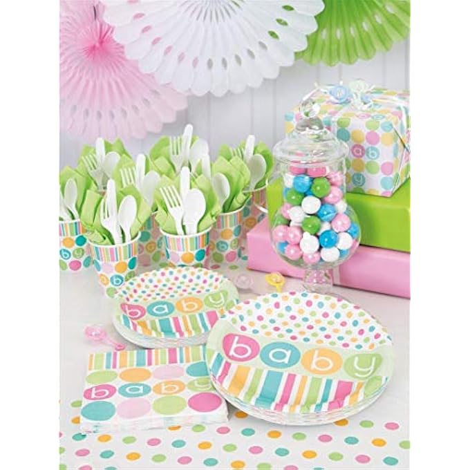 PASTEL BABY SHOWER BEVERAGE NAPKINS, 16-PIECES - Image 2